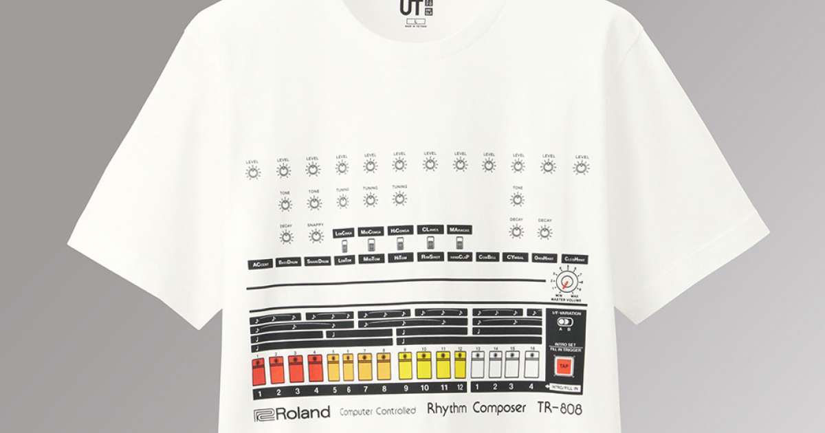 Roland and UNIQLO have dropped a TR-808 T-shirt collection